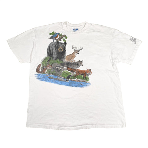 Vintage 1989 Earth's Treasures Wildlife Animal T-Shirt