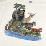 Vintage 1989 Earth's Treasures Wildlife Animal T-Shirt