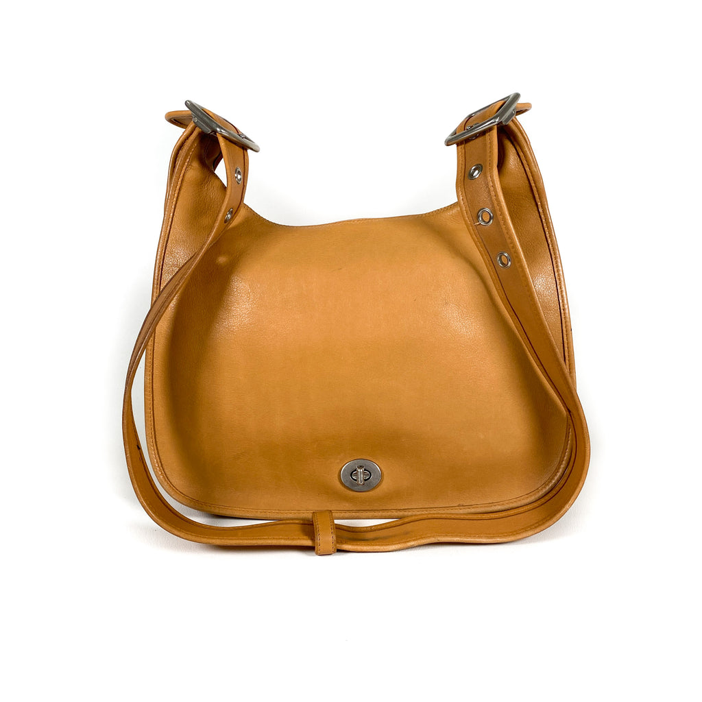 camel coach backpack Vintage 2002 Coach 9718 Legacy Crescent Camel Tan Bag Purse – CobbleStore Vintage