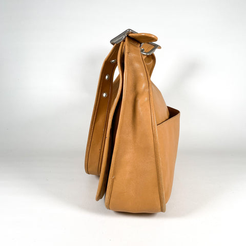 coach camel backpack Vintage 2002 Coach 9718 Legacy Crescent Camel Tan Bag Purse – CobbleStore Vintage