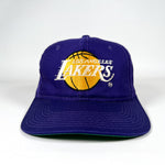 Vintage 90’s Los Angeles Lakers Plain Logo Purple NBA Snapback Hat
