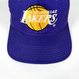 Vintage 90’s Los Angeles Lakers Plain Logo Purple NBA Snapback Hat