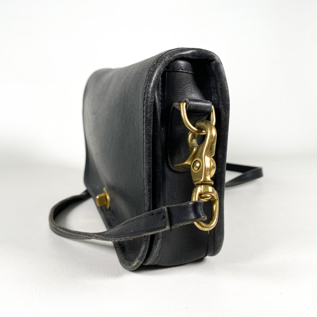 Coach Vintage 9814 Crossbody Handbag, Black Leather Crossbody Bag - Etsy  Israel