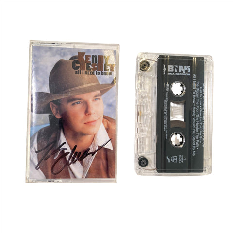 Vintage 1995 Kenny Chesney Autographed All I Need To Know Cassette Tape