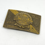 Vintage 1979 Pabst Blue Ribbon Limited Edition Brass Belt Buckle