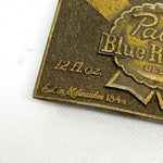 Vintage 1979 Pabst Blue Ribbon Limited Edition Brass Belt Buckle