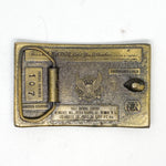 Vintage 1979 Pabst Blue Ribbon Limited Edition Brass Belt Buckle