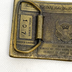 Vintage 1979 Pabst Blue Ribbon Limited Edition Brass Belt Buckle