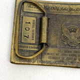 Vintage 1979 Pabst Blue Ribbon Limited Edition Brass Belt Buckle