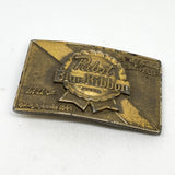 Vintage 70's Pabst Blue Ribbon Brass Lewis Belt Buckle