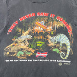 Vintage 1998 Budweiser Chameleon Lizard Beer T-Shirt