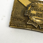 Vintage 70's Pabst Blue Ribbon Brass Lewis Belt Buckle