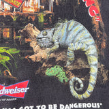 Vintage 1998 Budweiser Chameleon Lizard Beer T-Shirt