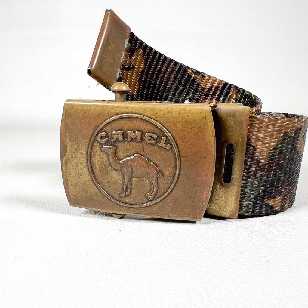 cigarette belt buckle Vintage 90's Camel Cigarettes Camo Solid Brass Buckle Web Belt – CobbleStore Vintage cigarette belt buckle Vintage 90's Camel Cigarettes Camo Solid Brass Buckle Web Belt – CobbleStore Vintage