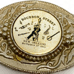 Vintage 70's Bourbon Street New Orleans Jazz Belt Buckle