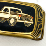 Vintage 1983 Ford Pickup Truck Brass Belt Buckle