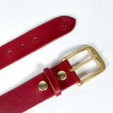 CobbleStore x Laszlo's Red Latigo Leather Belt