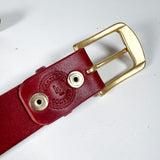 CobbleStore x Laszlo's Red Latigo Leather Belt