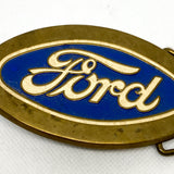 Vintage 1979 Ford Logo Brass Belt Buckle