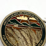 Vintage 80's “And Let Us Not Be Weary” Wheat Field Belt Buckle