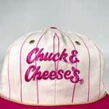 Vintage 90's Chuck E. Cheese’s Youth Pinstripe Snapback Hat