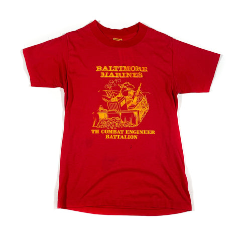 Vintage 80's Baltimore Marines Combat Engineer T-Shirt