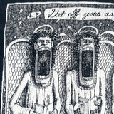 Vintage 1990 Bad Bob Screaming Man A Message From God T-Shirt