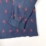 Vintage 90’s Eddie Bauer Made in USA All-Over Duck Print Rugby Shirt