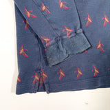 Vintage 90’s Eddie Bauer Made in USA All-Over Duck Print Rugby Shirt