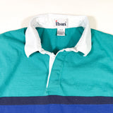 Vintage 90’s Iban Teal & Navy Striped Rugby Shirt