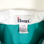 Vintage 90’s Iban Teal & Navy Striped Rugby Shirt