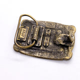 Vintage 1986 American Truck Driver "Delivers the Goods" Brass Belt Buckle