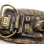 Vintage 1986 American Truck Driver "Delivers the Goods" Brass Belt Buckle