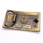 Vintage 1979 Pabst Blue Ribbon Beer Enamel & Brass Belt Buckle