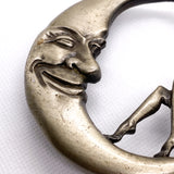 Vintage 1979 Moon & Nude Woman Bergamot Brass Works Belt Buckle