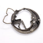 Vintage 1979 Moon & Nude Woman Bergamot Brass Works Belt Buckle