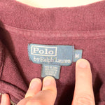 Vintage 90’s Polo Ralph Lauren Burgundy Cotton Quarter-Zip Sweatshirt
