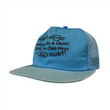 Vintage 80's Chevy Country Fords Rust Trucker Hat