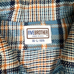 Vintage 80's Five Brother All Cotton Plaid Flannel Shirt