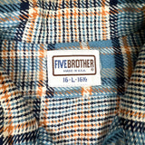 Vintage 80's Five Brother All Cotton Plaid Flannel Shirt
