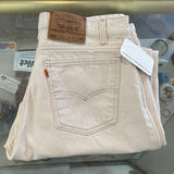 Vintage 1994 Levi's 550 Made in USA Orange Tab Beige Jeans