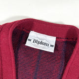 Vintage 80's Diplom Vertical Striped Cardigan Sweater