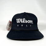 Vintage 90's Wilson Golf Cap NOS with Tag Black Snapback Hat