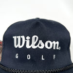 Vintage 90's Wilson Golf Cap NOS with Tag Black Snapback Hat