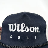 Vintage 90's Wilson Golf Cap NOS with Tag Black Snapback Hat