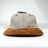 Vintage 90's Top-Flite SAMPLE Suede Brim USA Made Golf Hat
