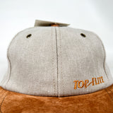 Vintage 90's Top-Flite SAMPLE Suede Brim USA Made Golf Hat