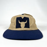 Vintage 90's Identity Headwear Sample “M” Bull Logo Strapback Hat