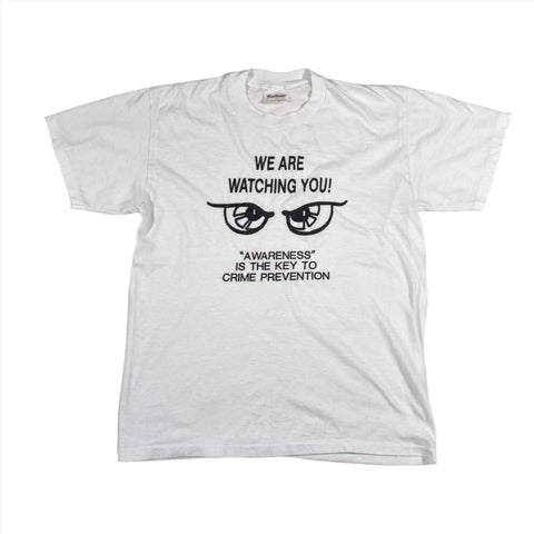 Vintage 80's We Are Watching You Crime Prevention T-Shirt