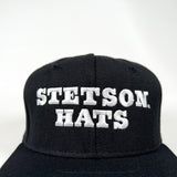 Vintage 90’s Stetson Hats Black Snapback USA Made Hat